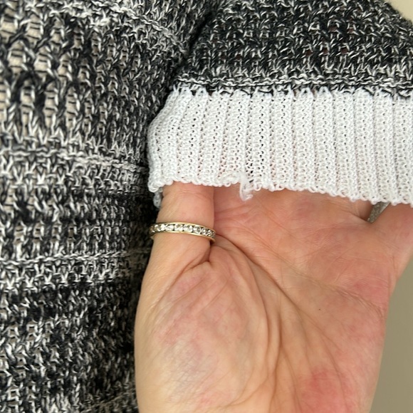 White + Warren Cotton Linen Two Toned T Shirt - Picture 4 of 9